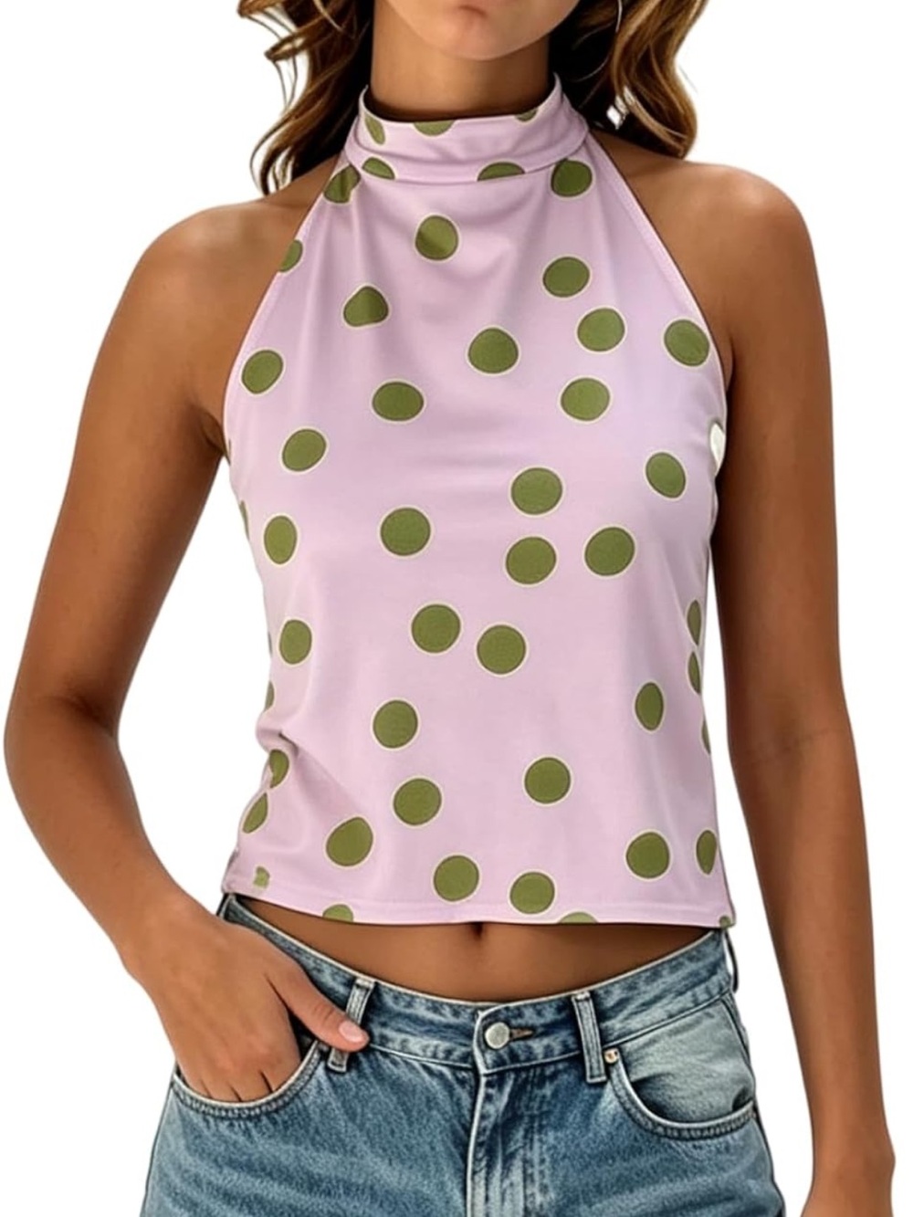Polka Dot Halter Top
